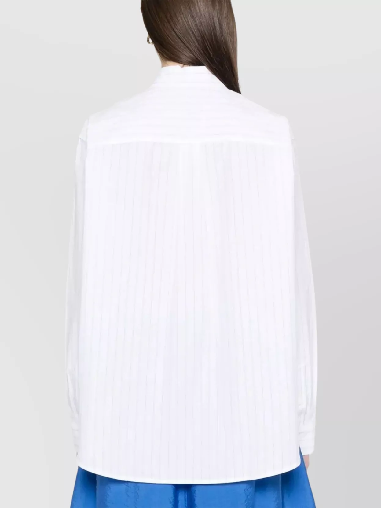 Totême Monogram Striped Shirt Featuring Box Pleats