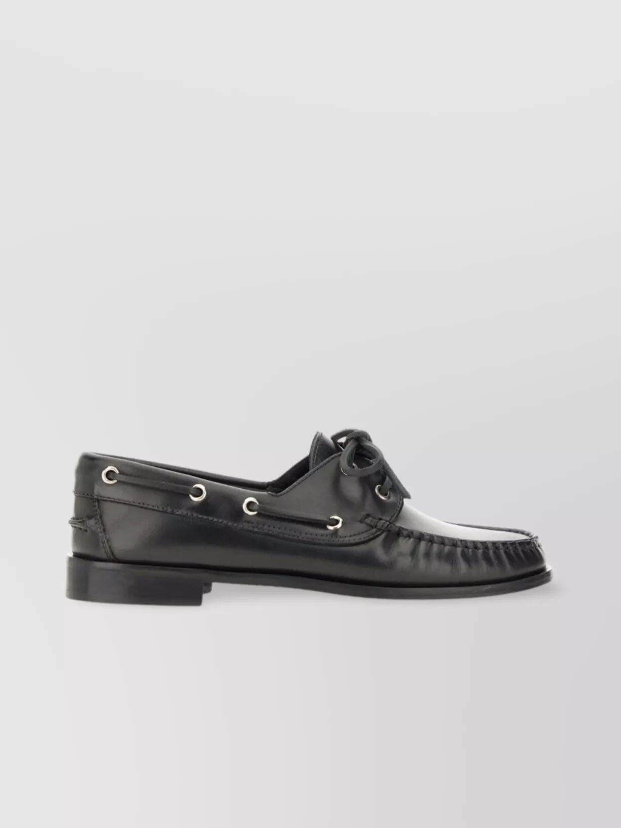 Aeyde "Harris" Moc Toe Loafers With Eyelet Detailing