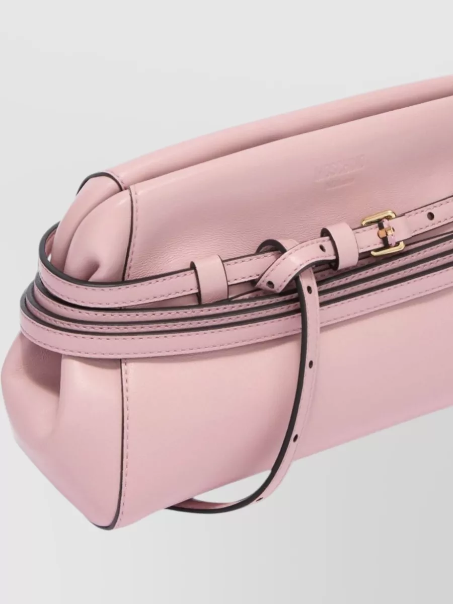 Moschino Leather Clutch Bag