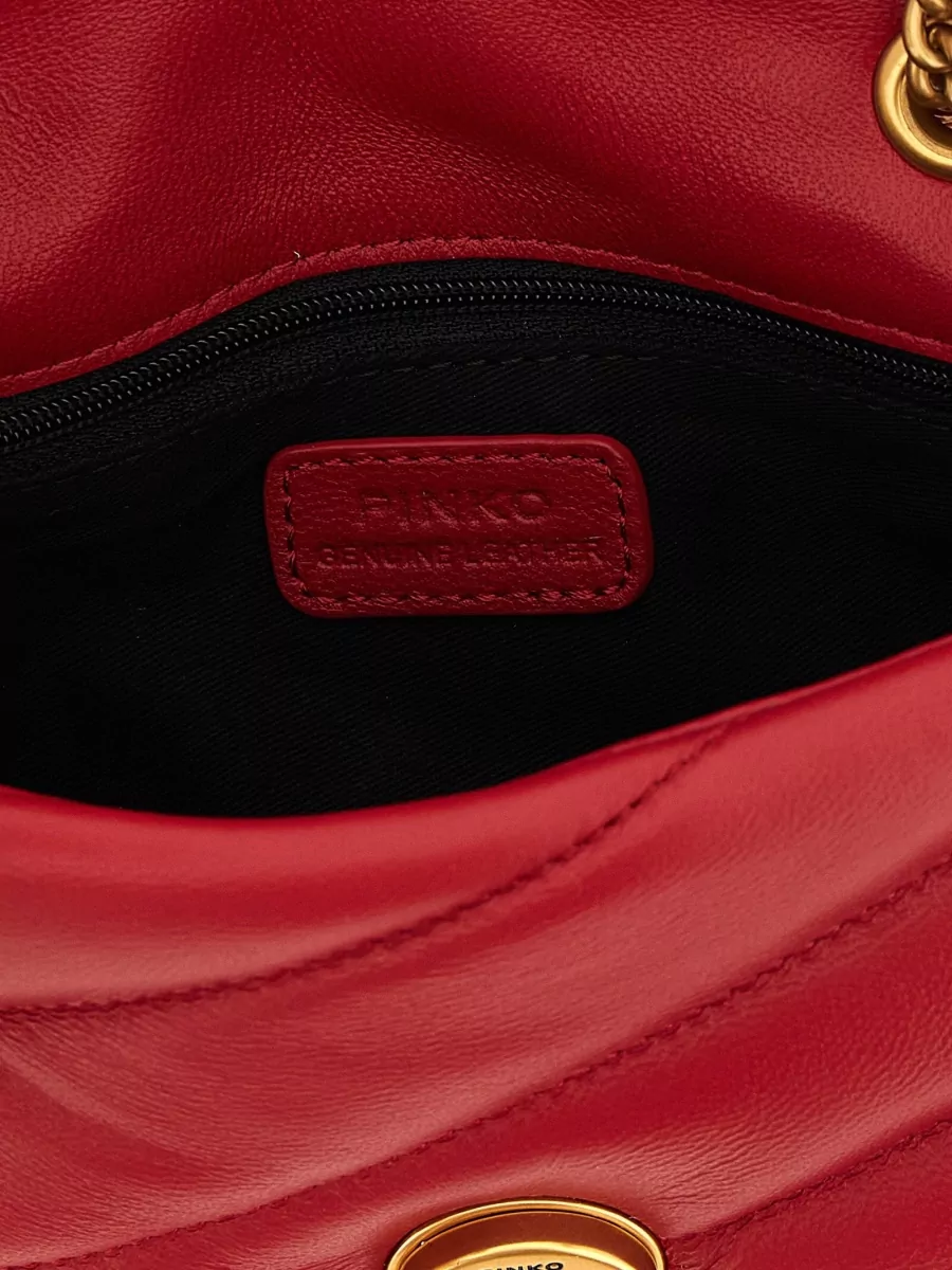 Pinko Love Bag Puff Baby Love Puff Lamb Leather Quilted Shoulder Bag