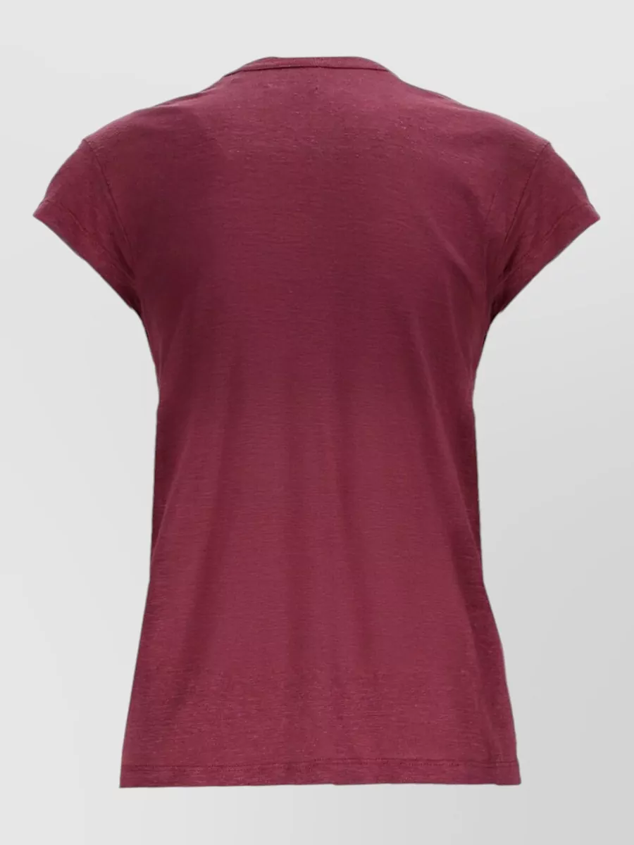 Isabel Marant Etoile Round Neck Short Sleeve Plain Top