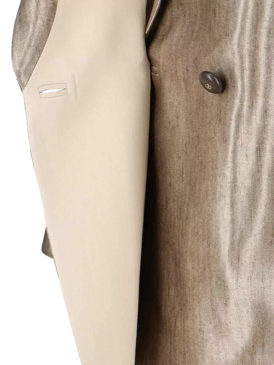 Giorgio Armani Satin Blazer Jacket Long Sleeves Buttons