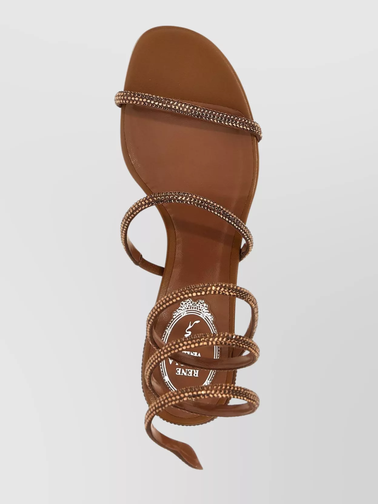 René Caovilla Block Heel Strappy Sandals With Embellished Straps