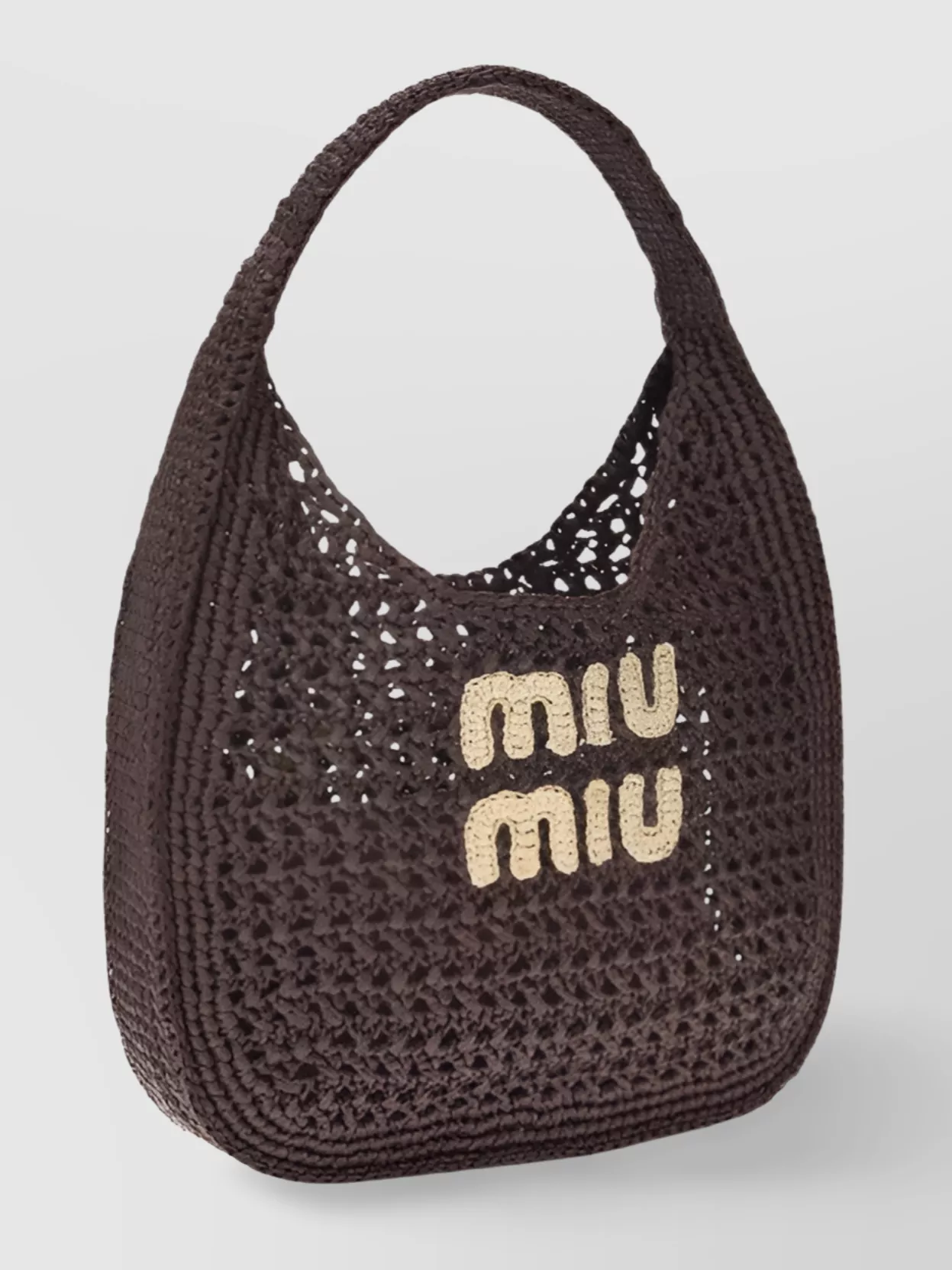 Miu Miu Crocheted Logo Shoulder Bag