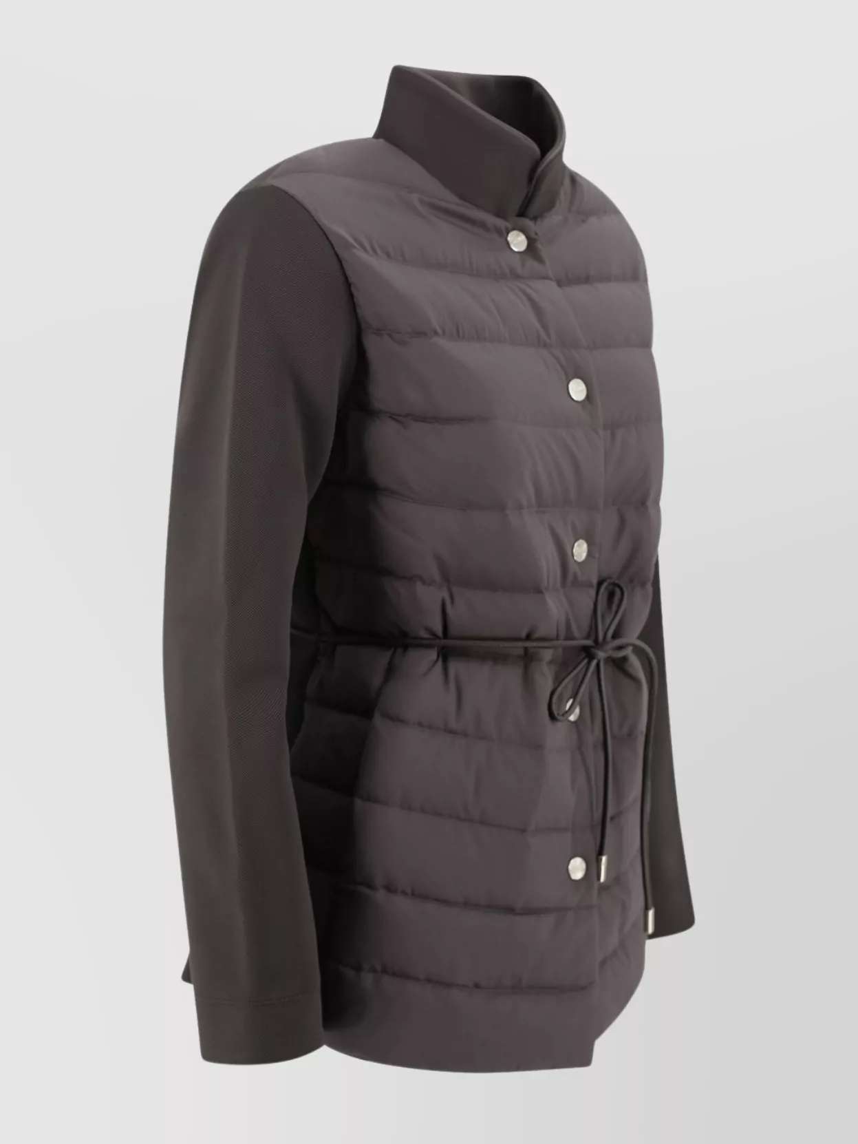 Herno Padded Jacket With Fabric Sleeves In Multi