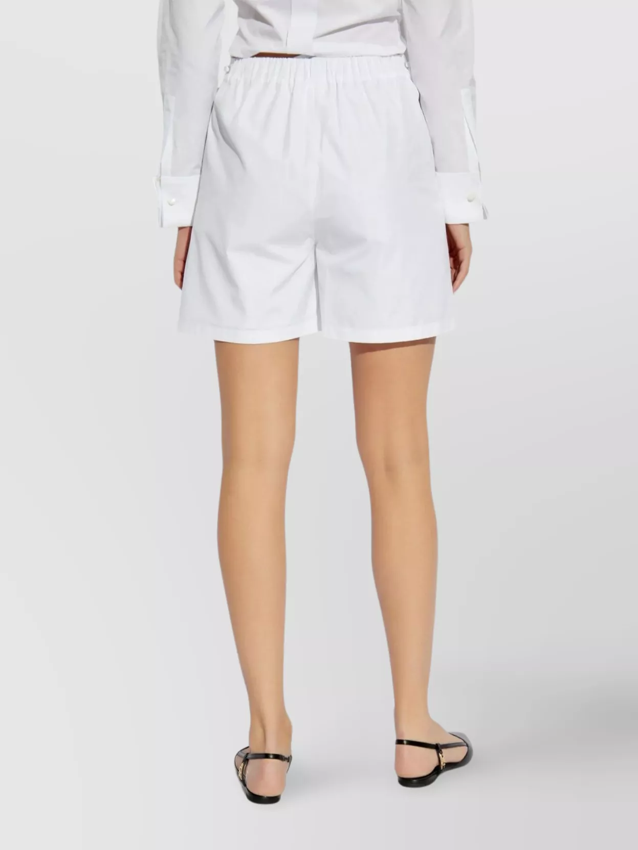 Max Mara Waistband Drawstring Eyelets Pockets Shorts