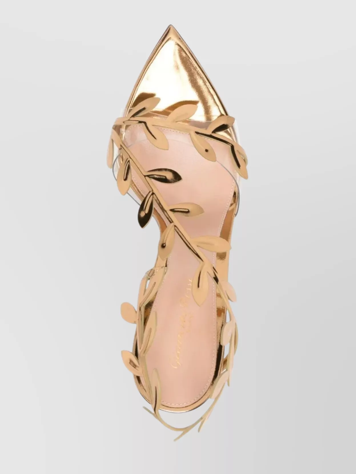 Gianvito Rossi Flavia Leaf Pointed Toe Asymmetric Slingback Sandal