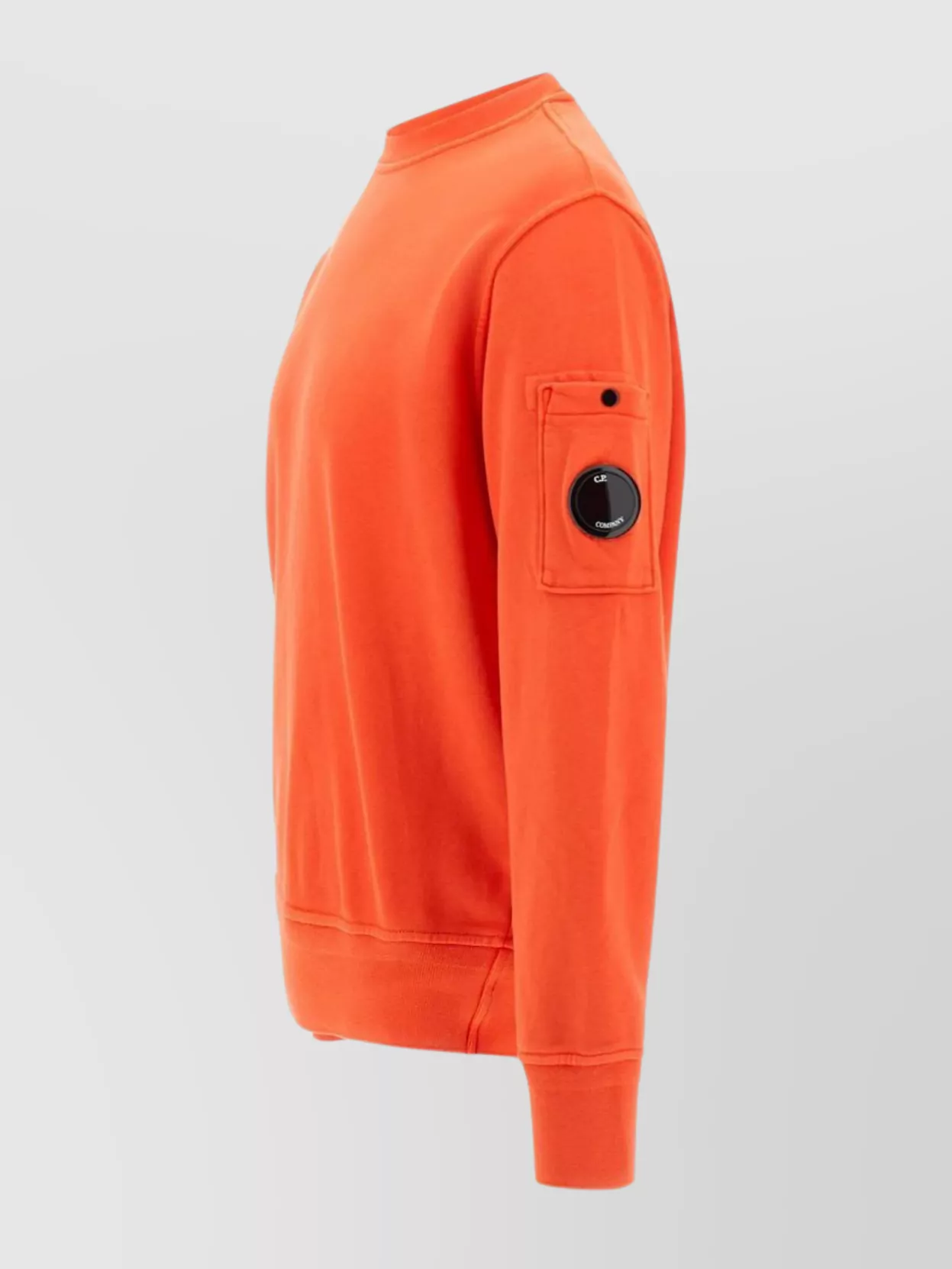 C.p. Company Diagonal Weave Cotton Fleece Crewneck Sweatshirt