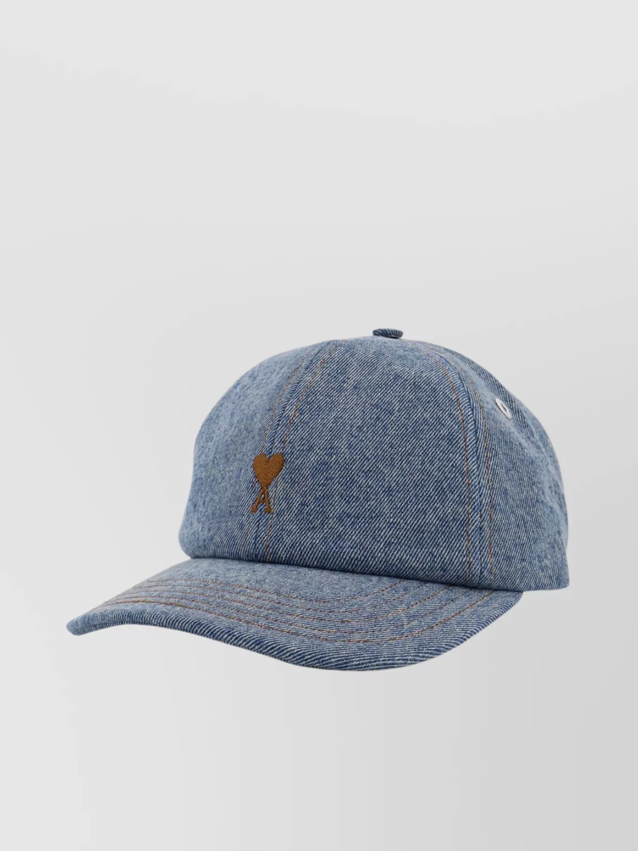 Ami Paris Stitched Denim Baseball Cap