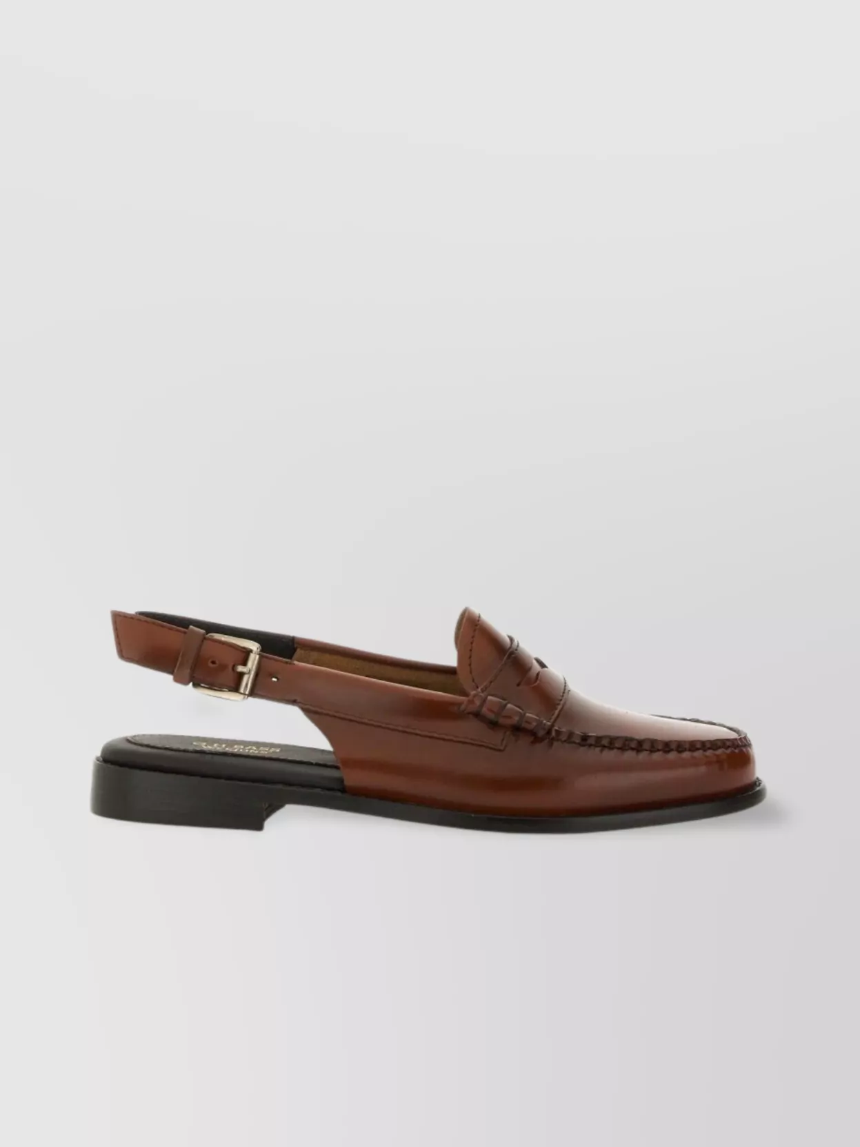 G.h. Bass Buckle Loafer Moc Slingback Smooth