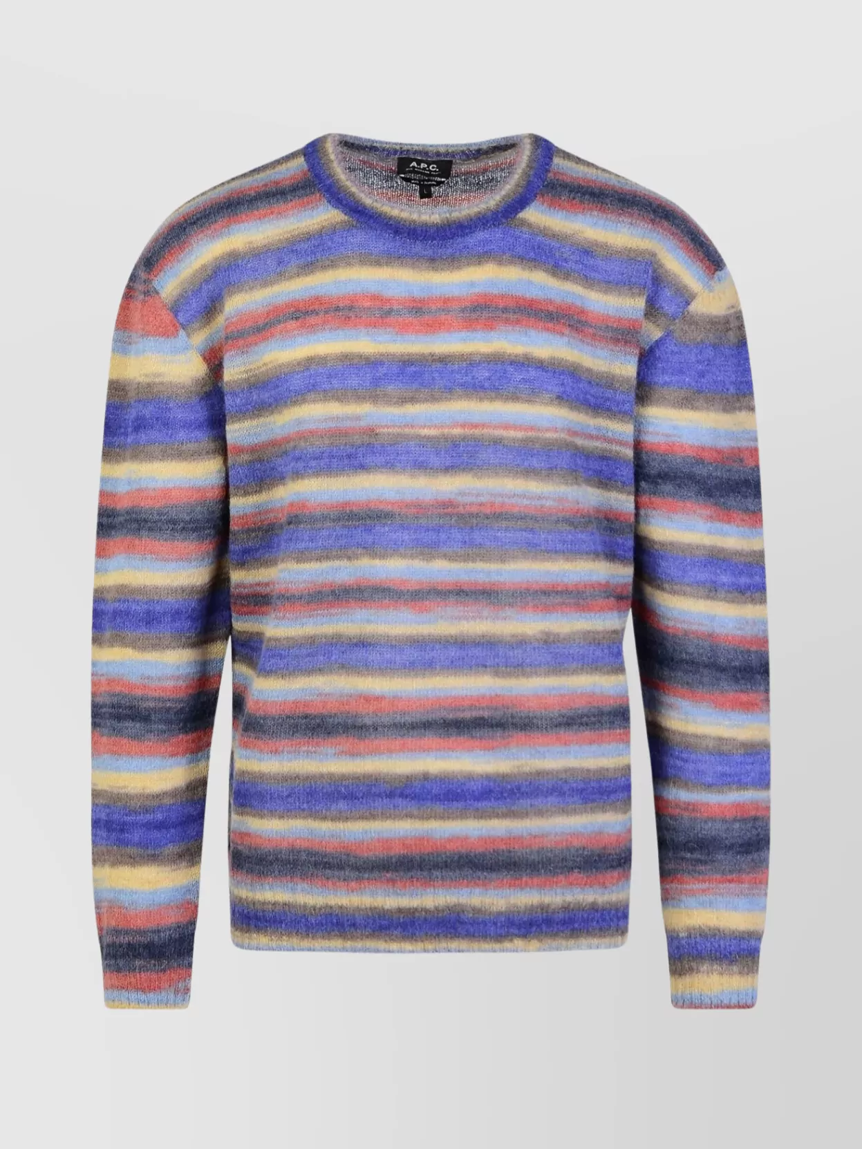 Shop Apc 'bryce' Striped Mohair Blend Sweater