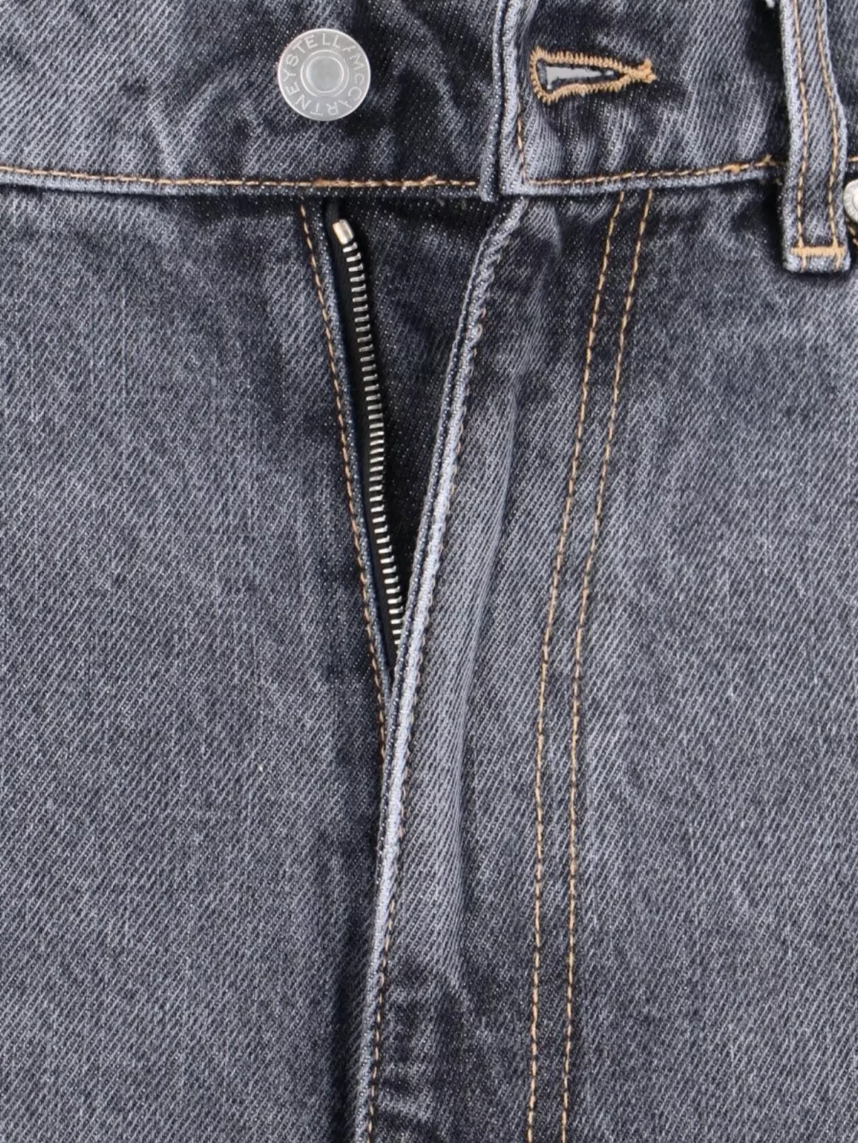 Stella Mccartney Straight Trousers With Belt Loops And Frayed Hem