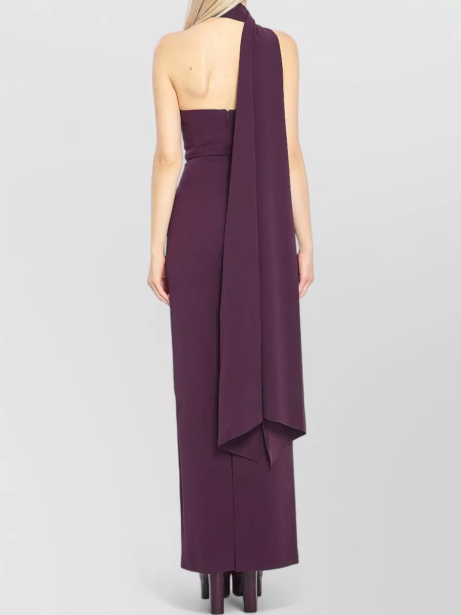 Solace London Draped One-Shoulder Maxi Dress