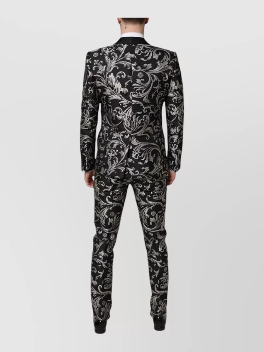 Dolce&Gabbana Jacquard Three Piece Suit