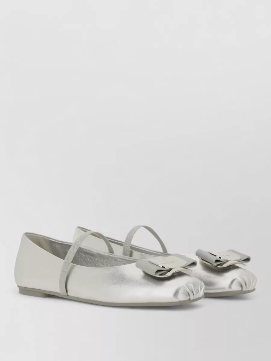 Ferragamo Leather Ballerina Shoes