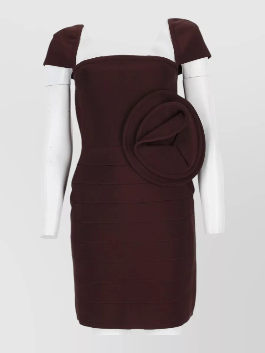 Rotate floral appliqué mini dress