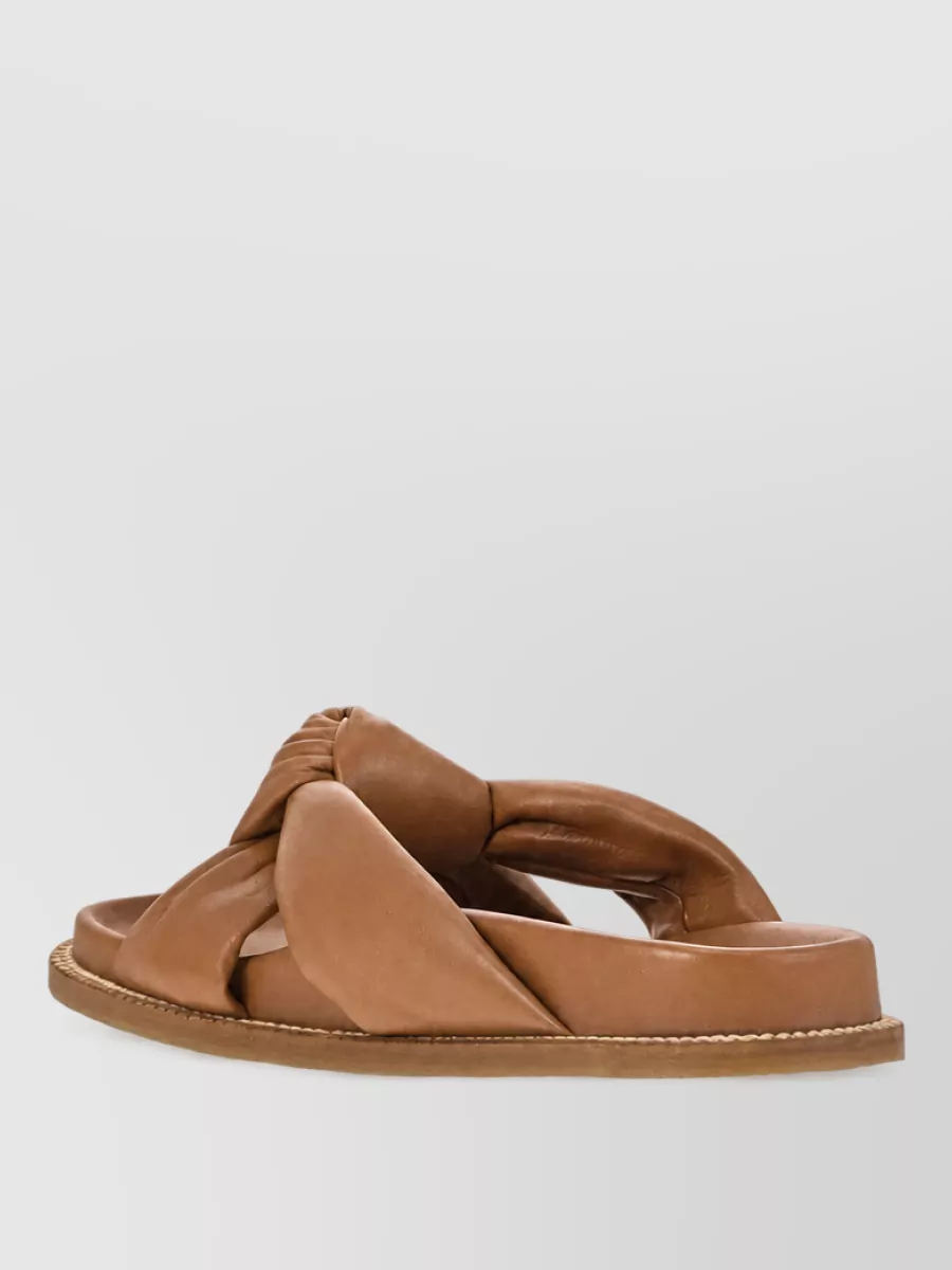 Fabiana Filippi Leather Knot Slides