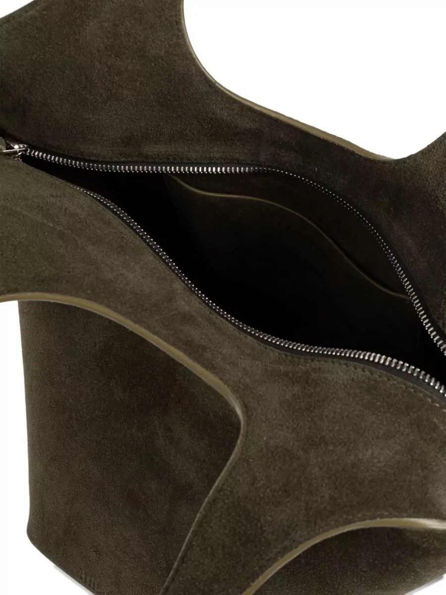 The Attico Medium Leather Shoulder Bag With Dual Handles