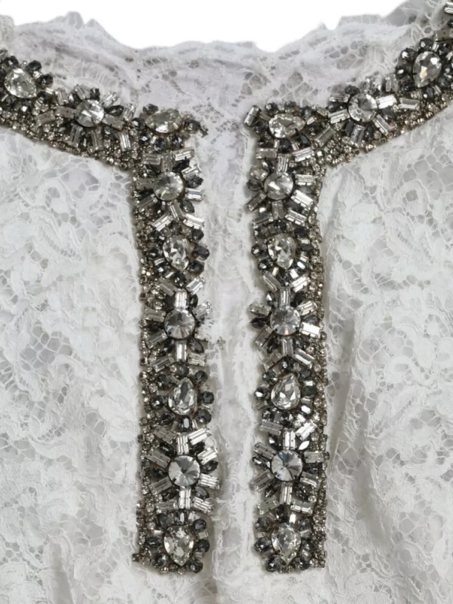 Dolce&Gabbana Crystal-Embellished Lace Maxi Dress