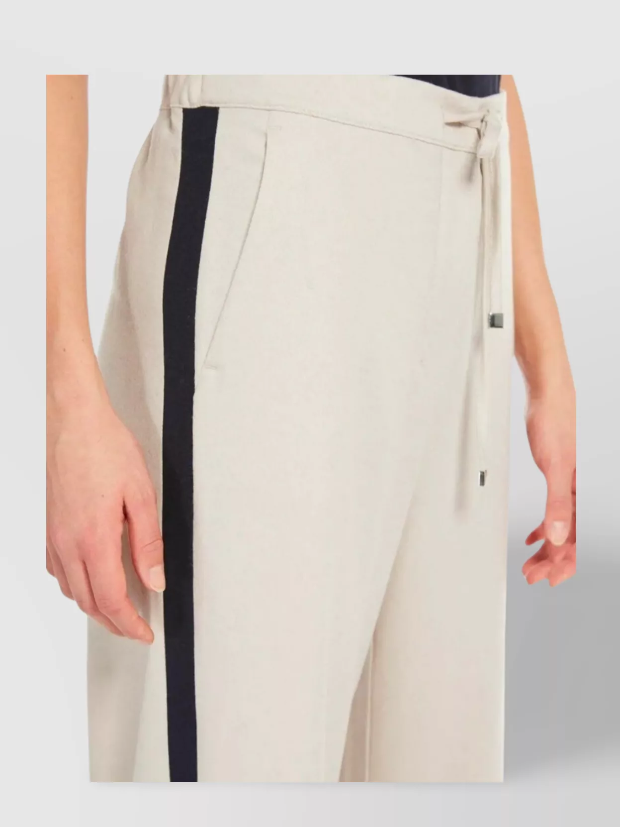 Shop 's Max Mara Flannel Trousers Side Bands