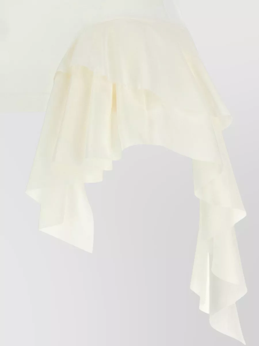Mc Queen Silk Ruffle Tank Top