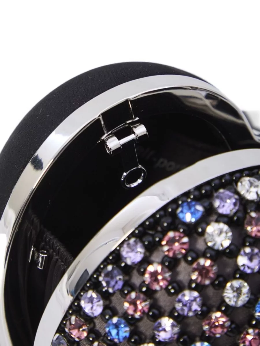 Self-Portrait Diamante Mini Crystal-Embellished Heart Clutch Bag