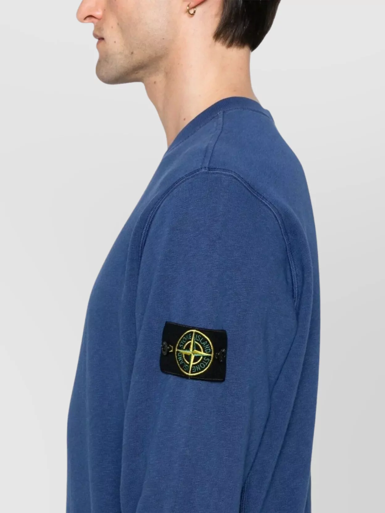 Stone Island Crewneck Sweatshirt Contrasting Stitching