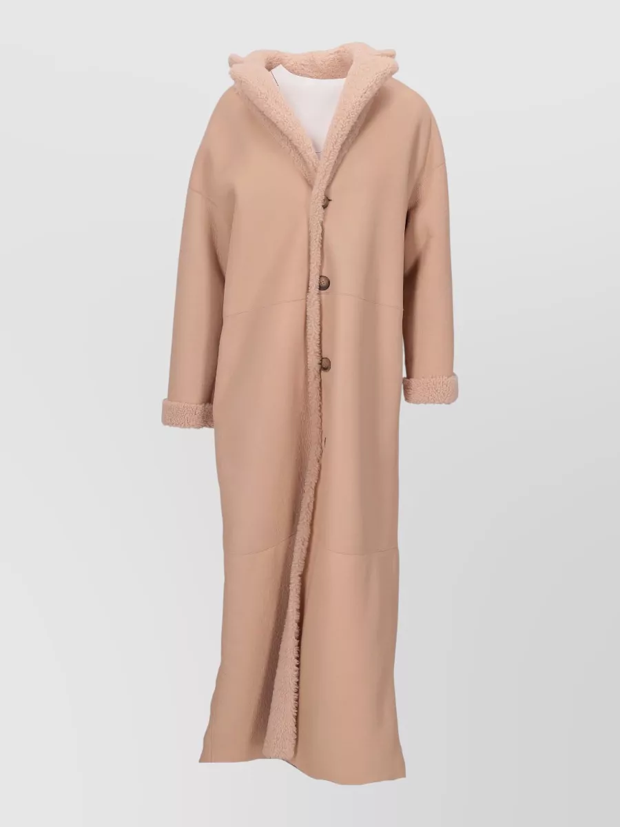 La Rose Reversible Long Shearling Coat