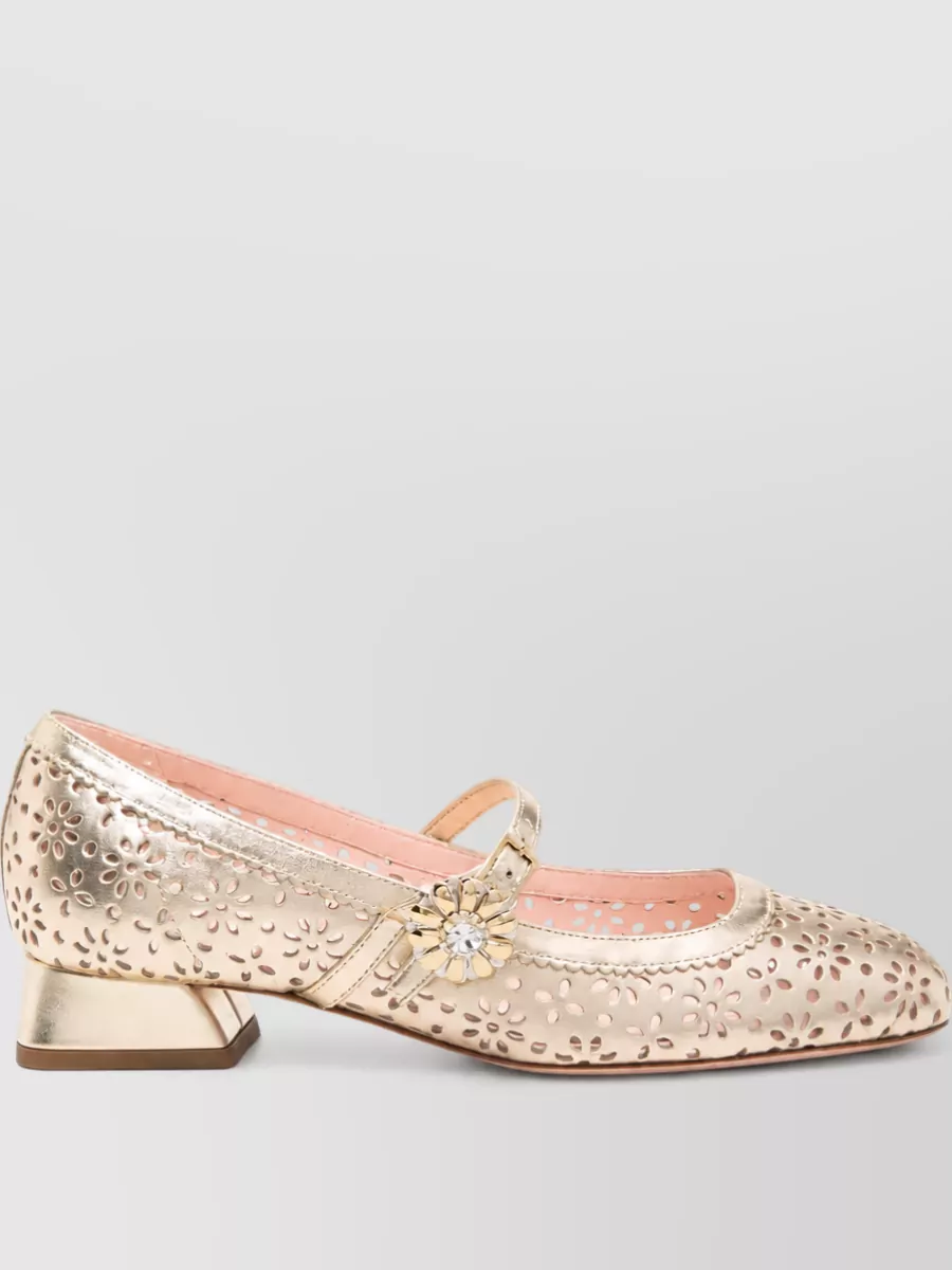 Roger Vivier Perforated Ballerina Pumps