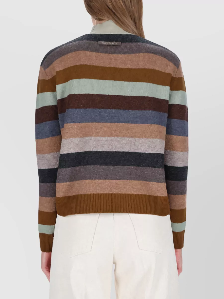 Tory Burch Striped Merino Wool Sweatshirt