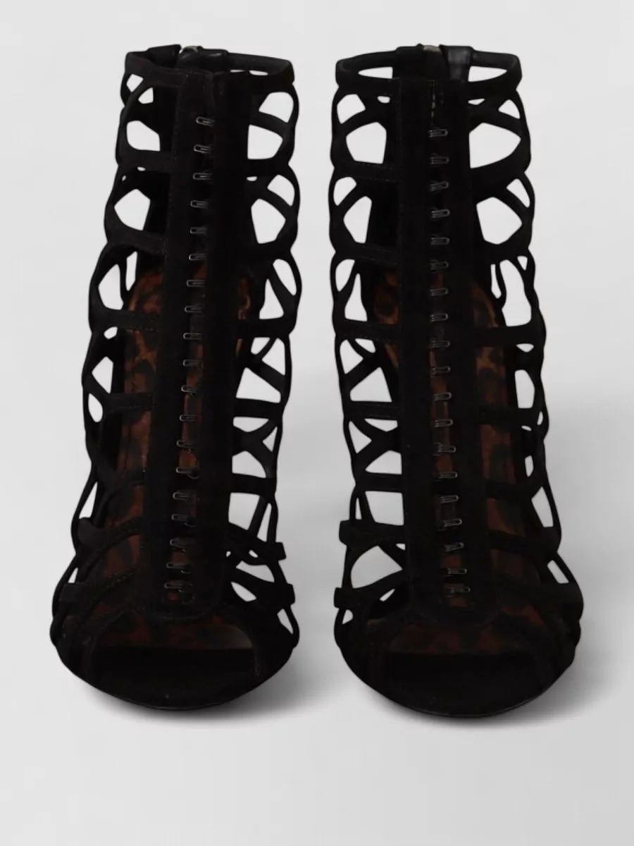 Dolce&Gabbana suede leather cage sandals