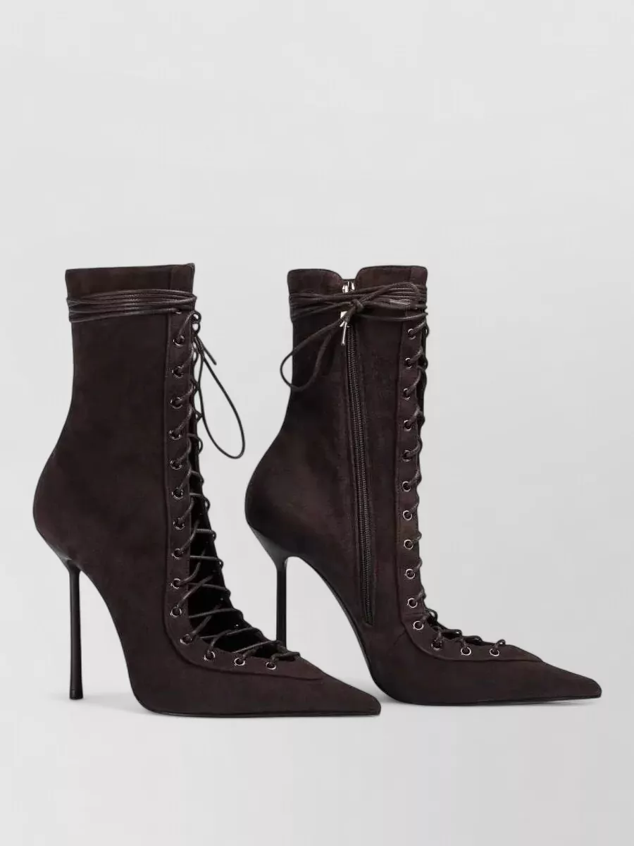 Le Silla suede lace-up ankle boots