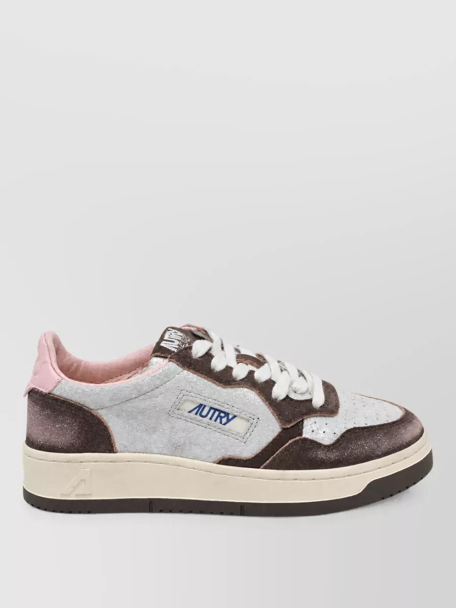 Autry suede leather low-top lace-up sneakers