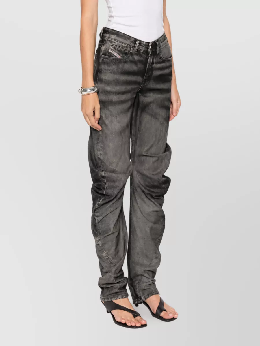 Diesel Mid-Rise Tapered-Leg Jeans