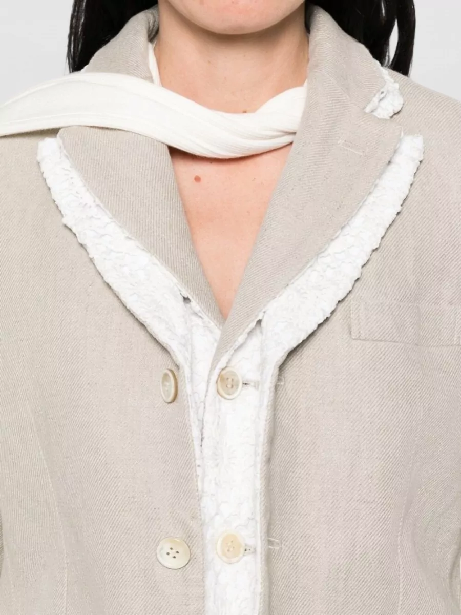 Comme Des Garçons Single-Breasted Linen Blazer