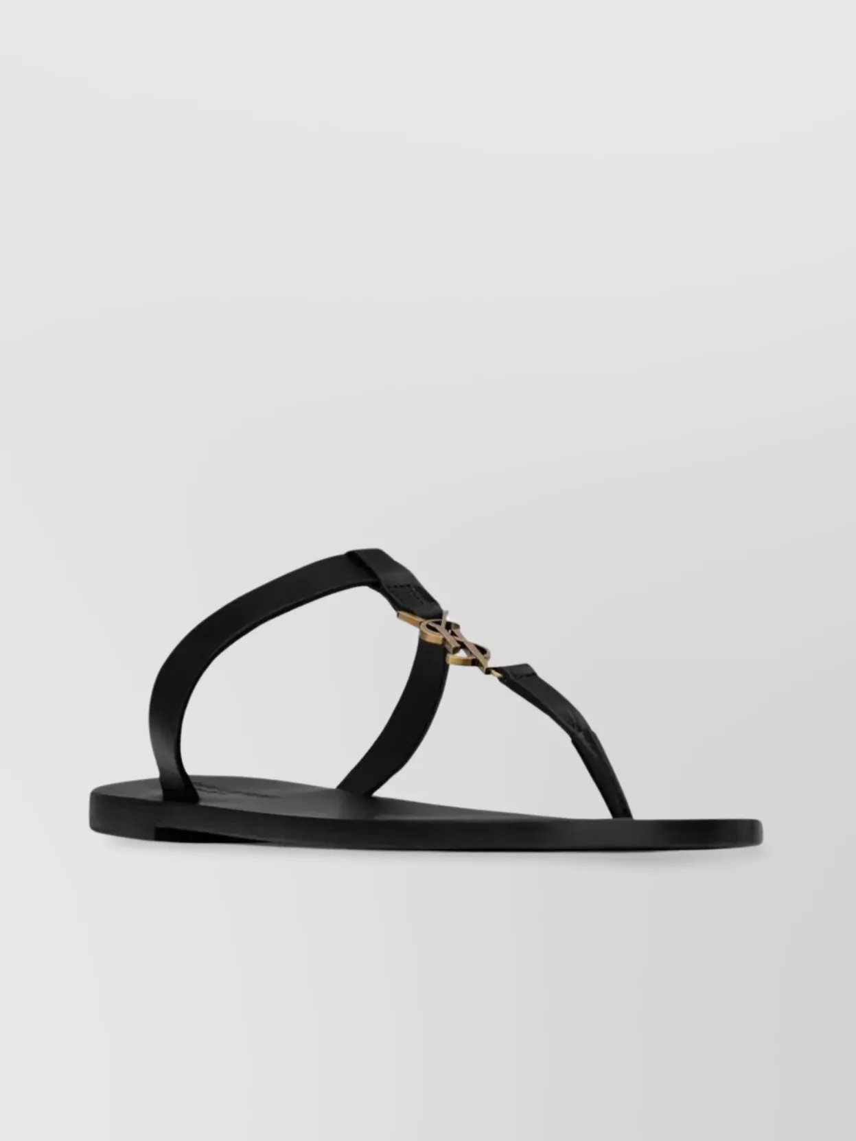 Shop Saint Laurent T-strap Arch Band Slide Sandals