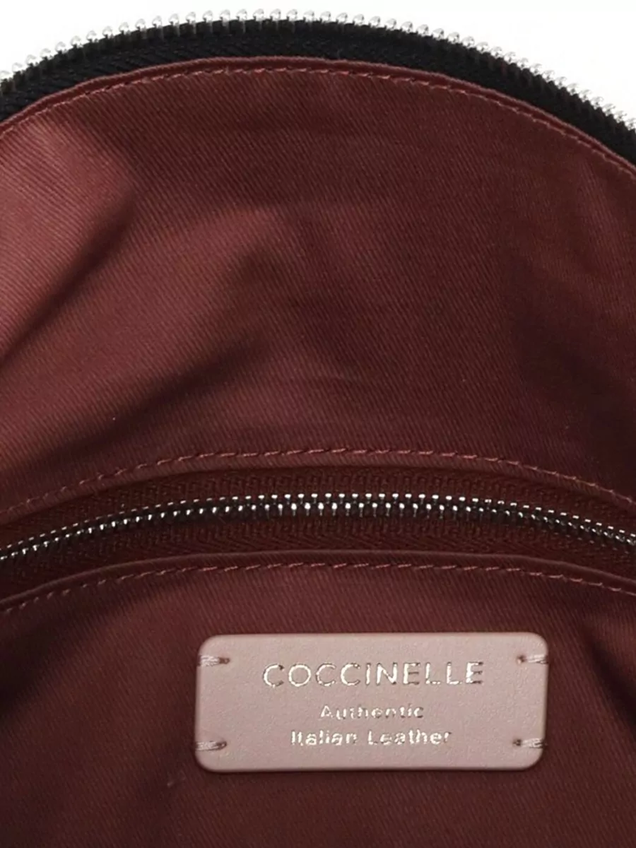 Coccinelle Pebbled Leather Shoulder Bag Adjustable Strap