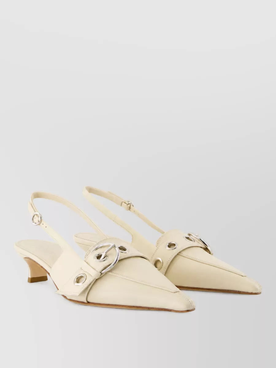 Aeyde Leather pointed-toe mules