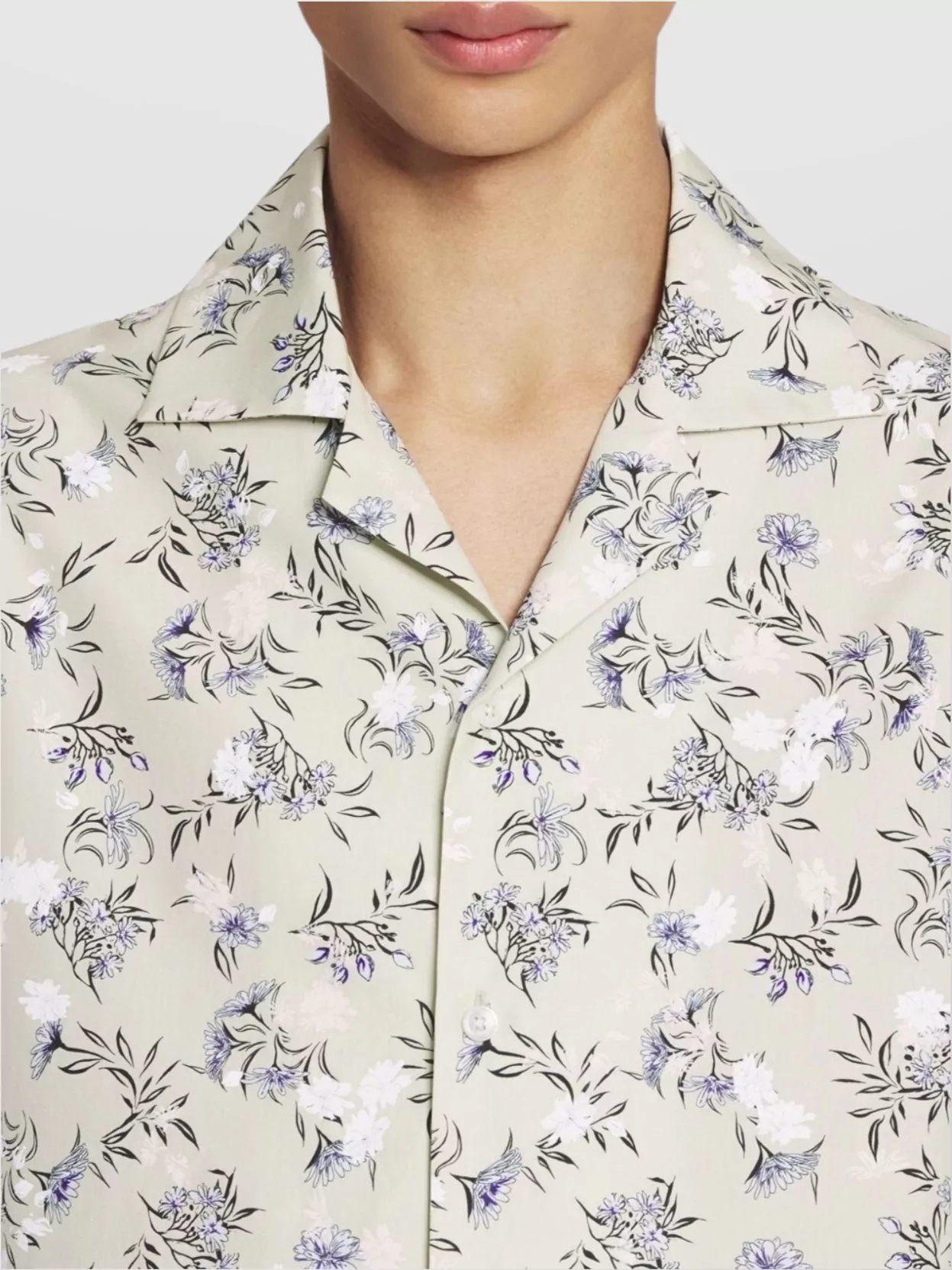 Lanvin Floral Print Short Sleeve Shirt