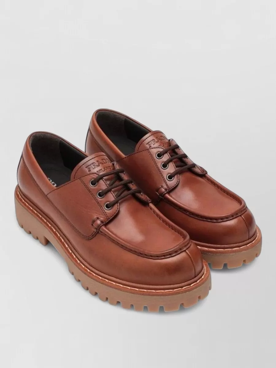 Prada leather derby shoes