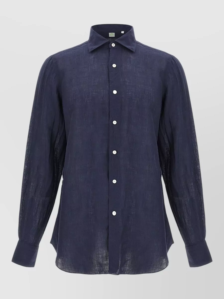 Finamore linen long-sleeve shirt