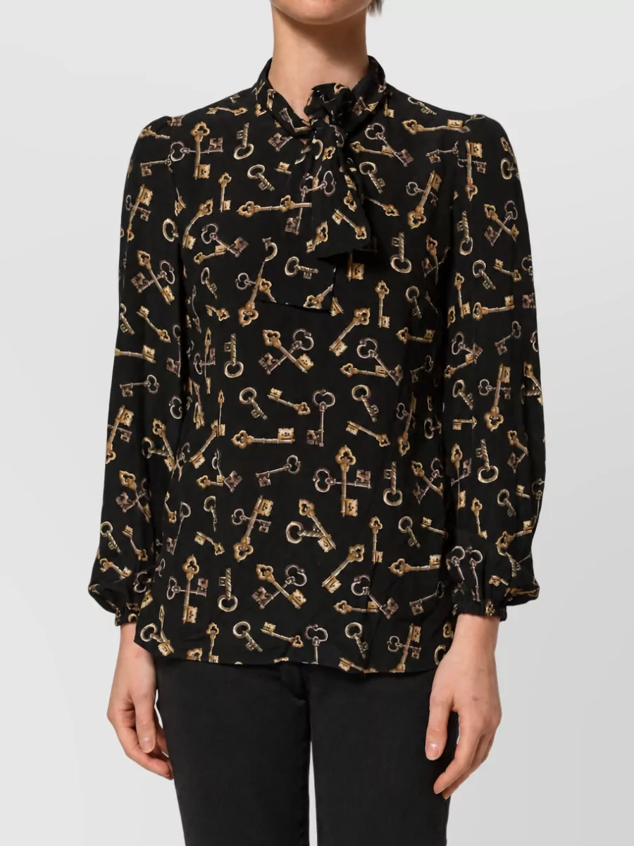 Dolce&Gabbana silk tie neck printed blouse