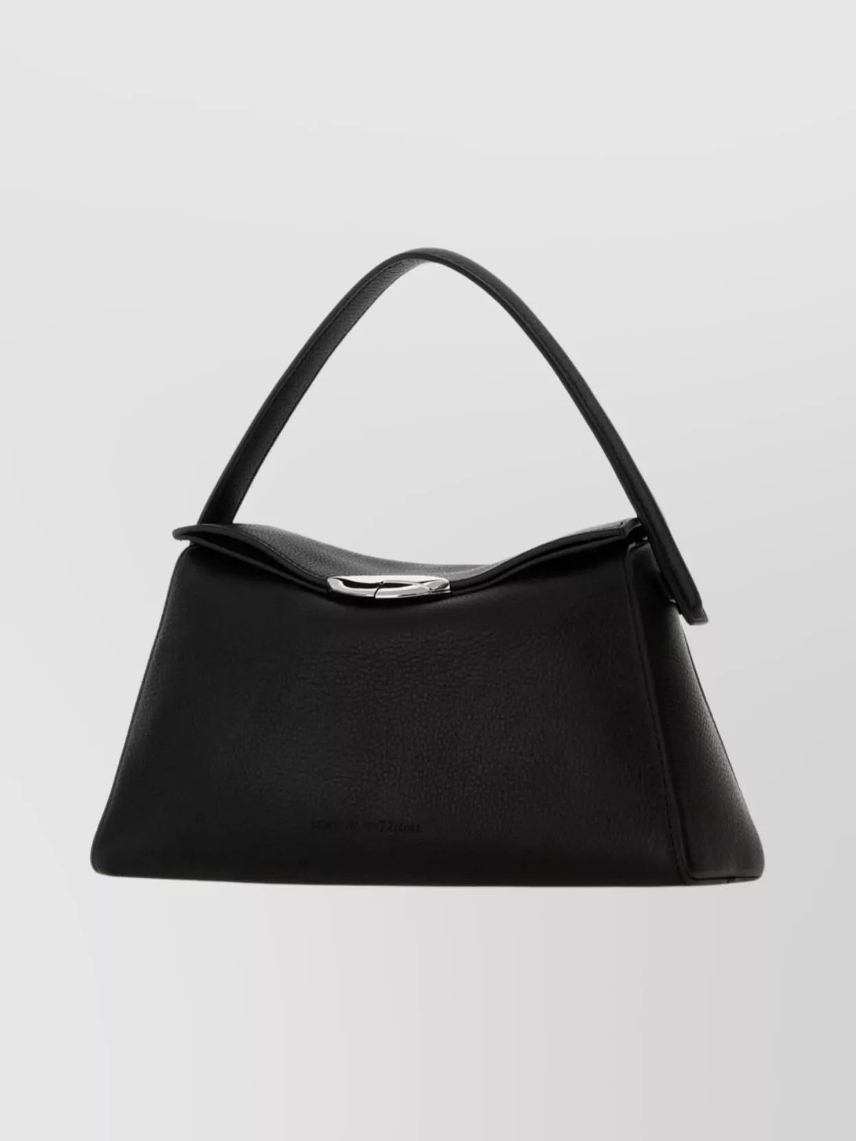 Benedetta Bruzziches Large Structured Leather Handbag With Top Handle In Black