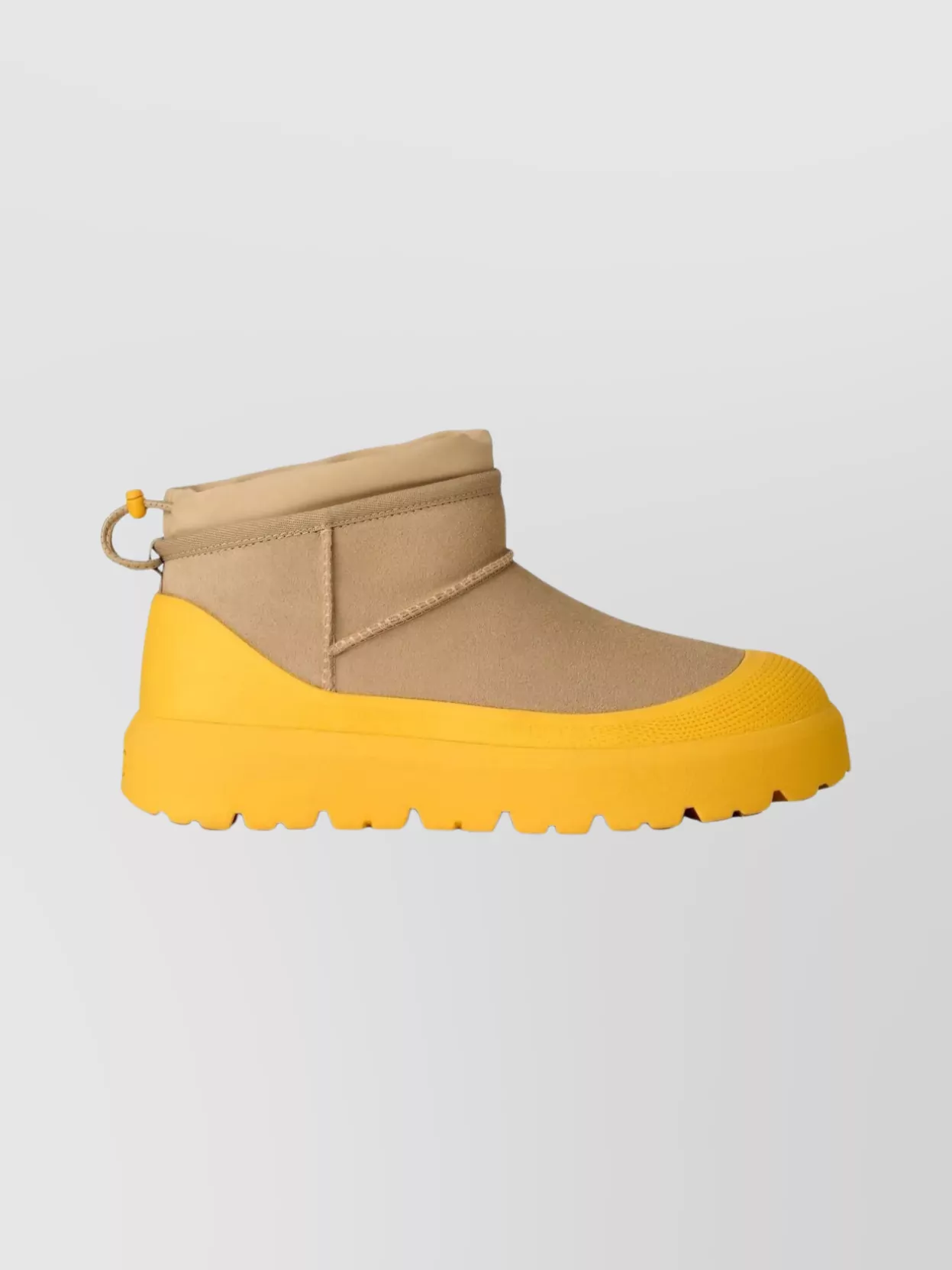 Ugg Short Weather Hybrid Fold-over Platform Boots In Brown