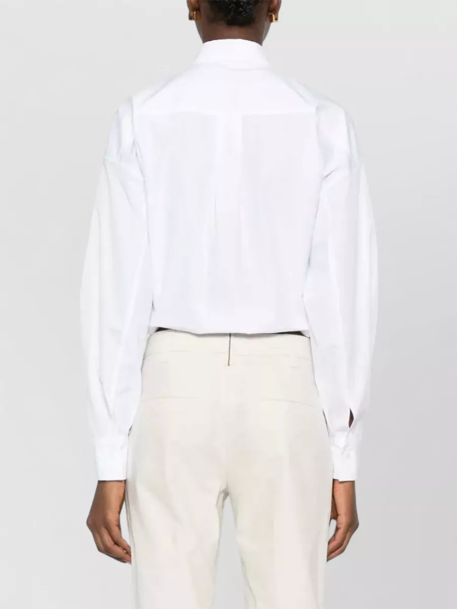 Brunello Cucinelli Cotton Long-Sleeve Drawstring Shirt