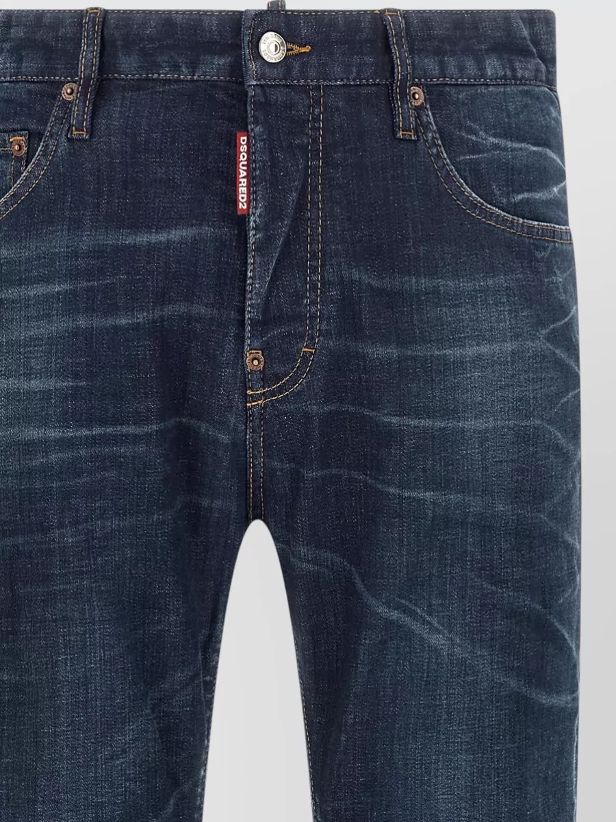 Dsquared2 642 Jeans Belt Loops Contrast Stitching