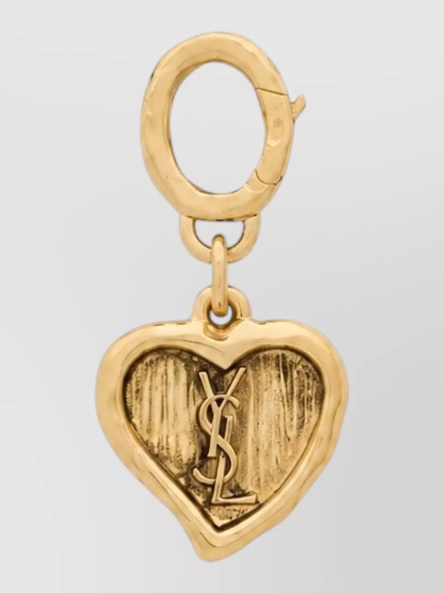 Saint Laurent heart charm brooch
