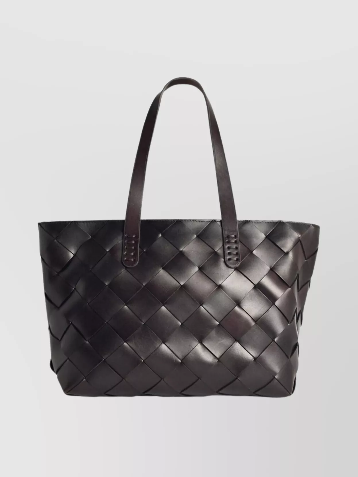 Dragon Diffusion Woven Leather Tote Bag With Dual Handles