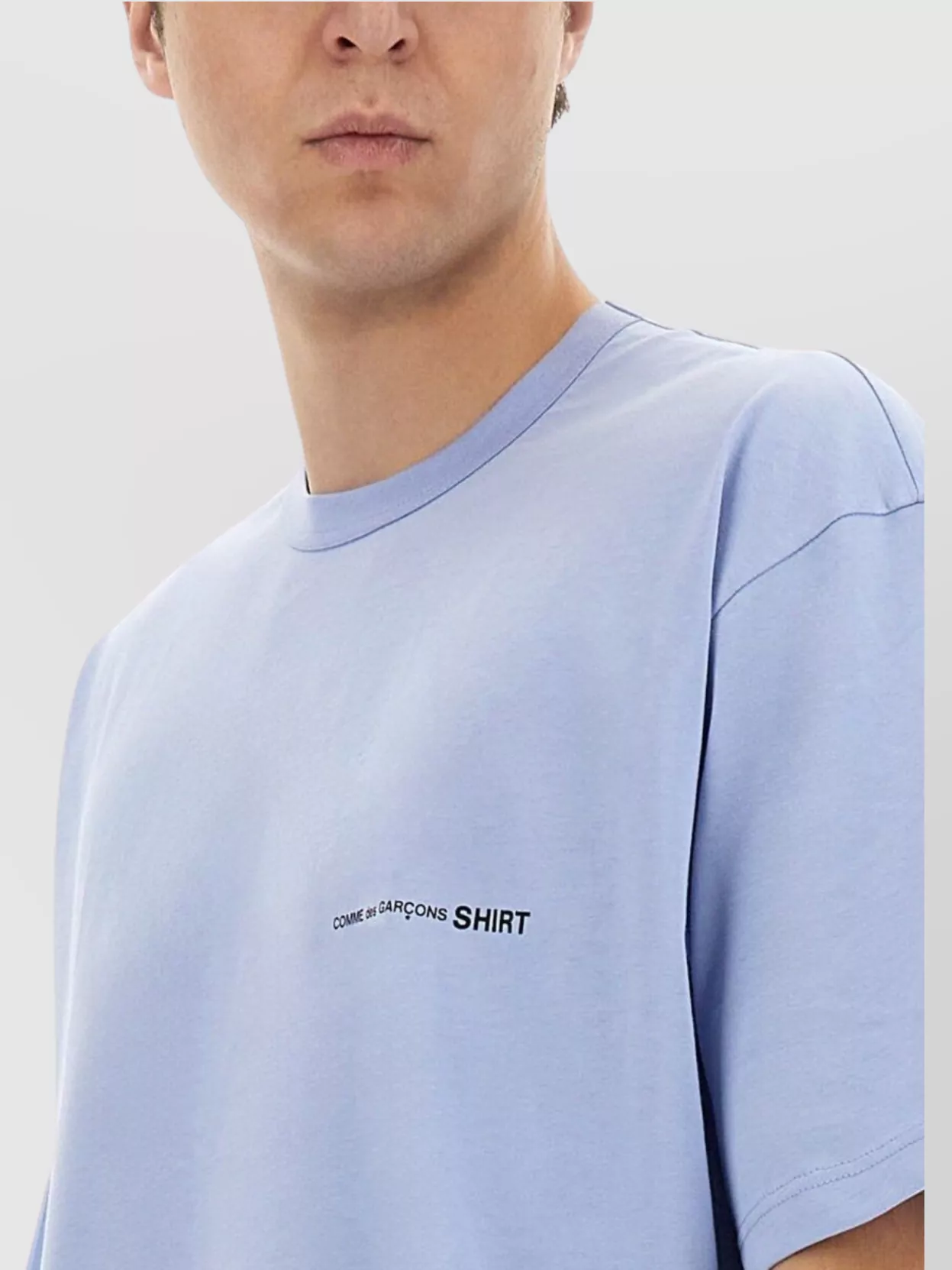 Comme Des Garçons Logo Print Crew Neck T-shirt