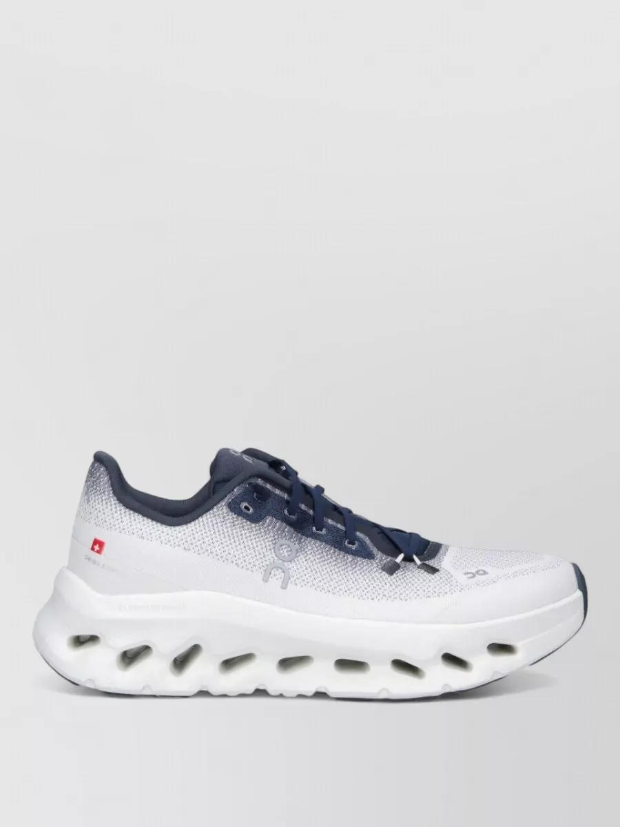 On Mesh Upper Low Top Rubber Outsole Sneakers